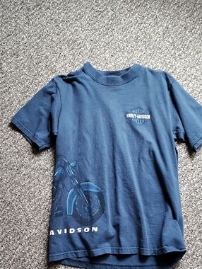 Harley-Davidson Kids Dark Blue Motorcycle Side Graphic Tee